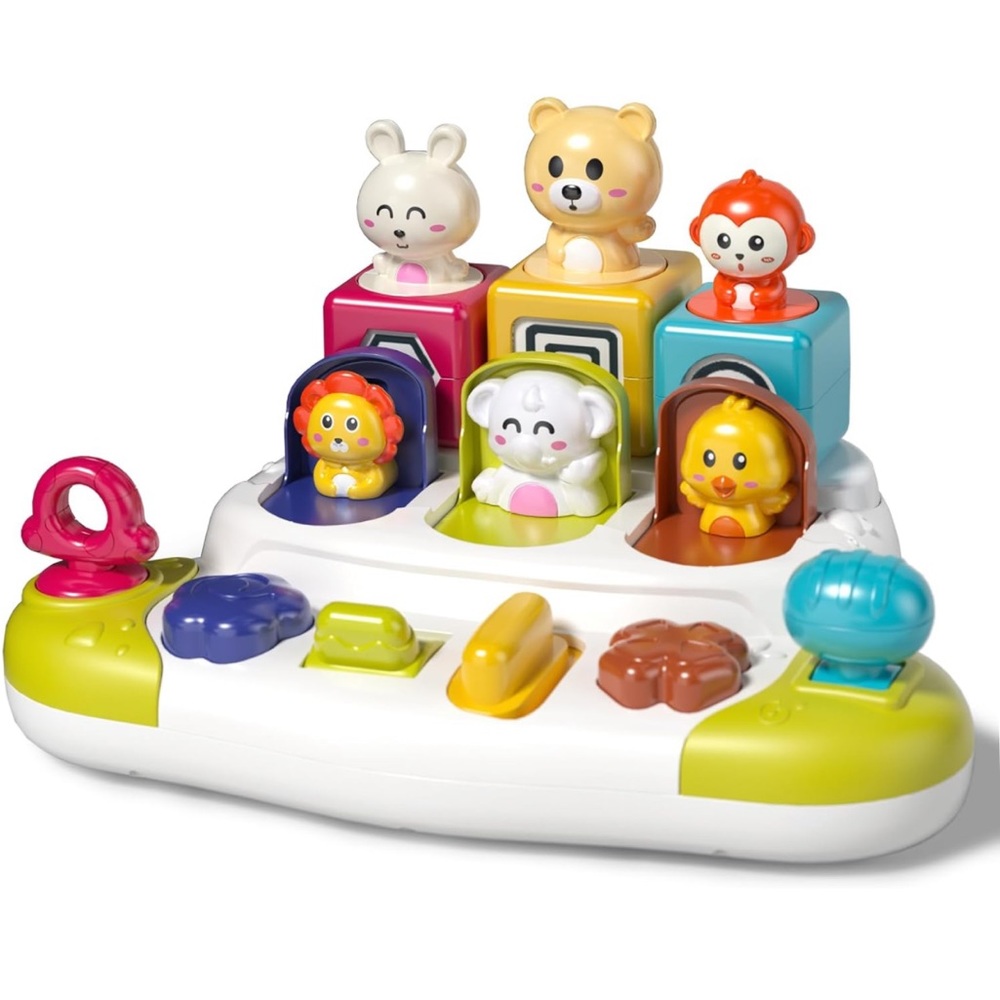 NEW! Interactive Baby Pop Up Animal Toy Montessori Cause & Effect Early Learning